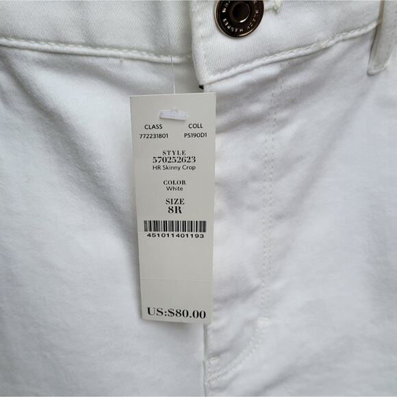 White House Black Market High-Rise Skinny Crop Jeans Size 8 - Picture 6 of 8